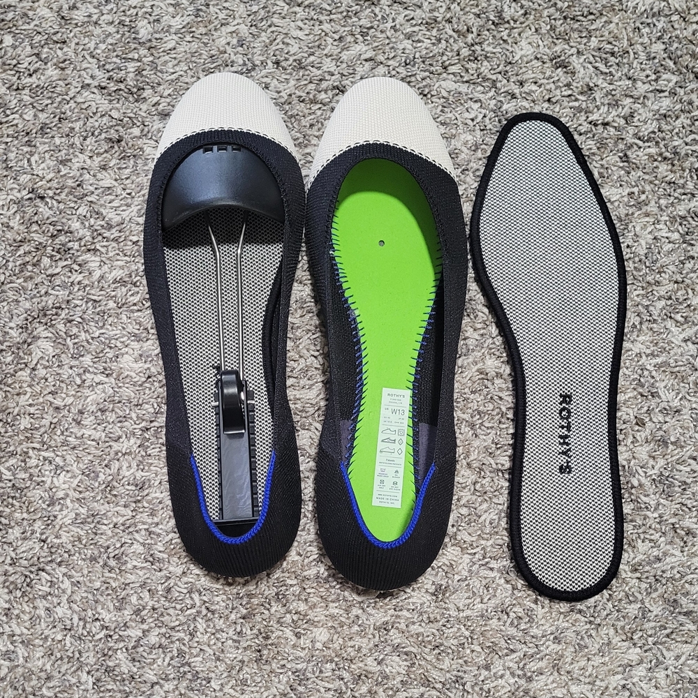 Rothy's Black and Cream Women's Shoes